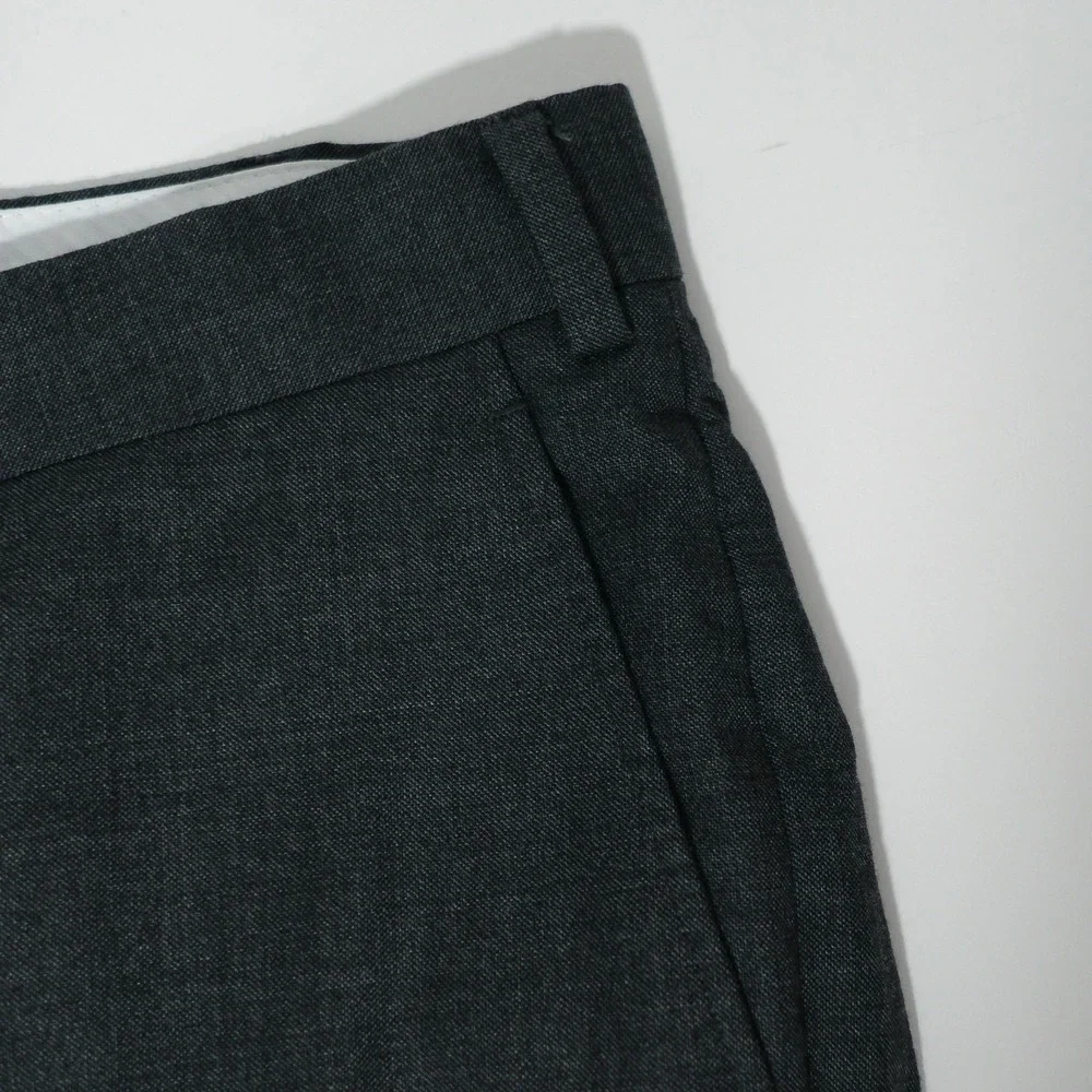SuitSupply Mens Pure Wool S110 Pleated Brescia Trouser Dark Grey EU52 UK/US42